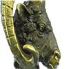 Image 8 : Mascot Ram Head Bronze Sculpture on Marble Base Statue