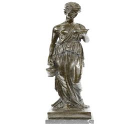 Ancient Roman Goddess of Wine Bronze Sculpture