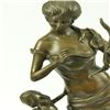 Image 2 : Maiden With Cupid Bronze Sculpture