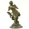 Image 7 : Maiden With Cupid Bronze Sculpture