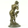 Image 9 : Maiden With Cupid Bronze Sculpture