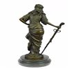 Image 3 : Persian Princess With Sword Bronze Sculpture on Marble Base Figurine