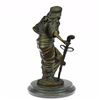 Image 4 : Persian Princess With Sword Bronze Sculpture on Marble Base Figurine