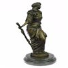 Image 5 : Persian Princess With Sword Bronze Sculpture on Marble Base Figurine