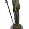 Image 8 : Persian Princess With Sword Bronze Sculpture on Marble Base Figurine