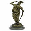 Image 4 : Roman Legion Soldier Bronze Statue on Marble Base Figurine