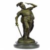 Image 9 : Roman Legion Soldier Bronze Statue on Marble Base Figurine