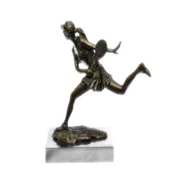 Female Tennis Star Player Trophy Bronze Satue