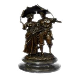 Two Farmers Bronze Sculpture