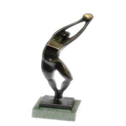 Female Trophy Volleyball Player Bronze Figure