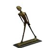 Image 1 : Walking Man Bronze Sculpture on Marble Base Figurine