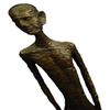 Image 2 : Walking Man Bronze Sculpture on Marble Base Figurine
