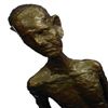 Image 4 : Walking Man Bronze Sculpture on Marble Base Figurine