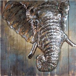 3D Metal Painting Customize Wood Art Work Metallic Wall Art Elephant Home Decor