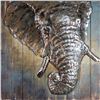 Image 1 : 3D Metal Painting Customize Wood Art Work Metallic Wall Art Elephant Home Decor