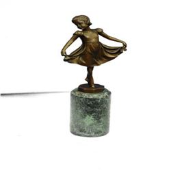 Little Ballerina Dancer Bronze Sculpture