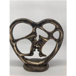 Antique Look Statue Abstract Human Faces Cold Cast Bronze Sculpture