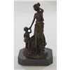 Image 9 : Tender Moment Between Mother and Daughter Bronze Sculpture