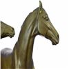Image 4 : Two Loving Horse Bronze Sculpture on Marble Base Statue