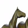 Image 5 : Two Loving Horse Bronze Sculpture on Marble Base Statue