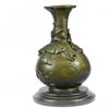 Image 1 : Pretty Face Floral Vase Urn Bronze Sculpture