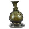 Image 4 : Pretty Face Floral Vase Urn Bronze Sculpture