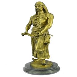 Orientals Arab With Sword Bronze Sculpture