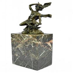 Flying Mercury Caduceus Messenger God Bronze Statue