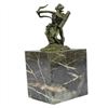 Image 2 : Apollo Bronze Sculpture on Marble Base Statue