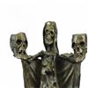 Image 6 : Gothic Skeleton Candle Holder Bronze Statue