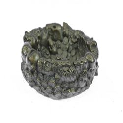 Skeleton Gothic Ashtray Bronze Sculpture