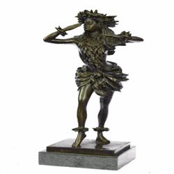 Polynesian Queen Princess Woman Bronze Sculpture