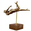 Image 5 : Lovely Nude Female Gymnast Acrobat Bronze Statue