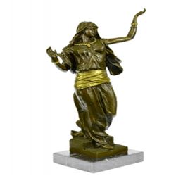 Gilt Gold Bronze Harem Woman Bronze Sculpture