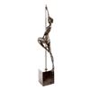 Image 3 : Pole Dancer Bronze Sculpture on Marble Base Figurine
