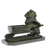 Image 2 : Bulldog Bronze Planter Sculpture Statue