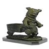 Image 4 : Bulldog Bronze Planter Sculpture Statue