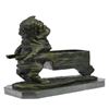 Image 5 : Bulldog Bronze Planter Sculpture Statue