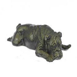 Sweet Little Bulldog Bronze Sculpture