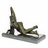 Image 5 : Naked Nude Girl Bronze Sculpture on Marble Base Figure