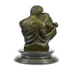 Image 3 : A Couple Embracing Their Love Child Bronze Sculpture