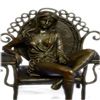 Image 1 : Cesaro Sexy Woman on a Chair Bronze Sculpture