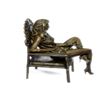 Image 2 : Cesaro Sexy Woman on a Chair Bronze Sculpture