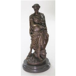 Gaius Julius Caesar in Roman Military Uniform Bronze Sculpture