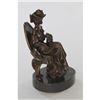 Image 3 : Victorian Girl Holding Dog Bronze Sculpture