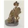 Image 6 : Victorian Girl Holding Dog Bronze Sculpture