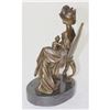 Image 7 : Victorian Girl Holding Dog Bronze Sculpture