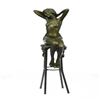 Image 1 : Nude Girl Model Sitting on Chair Bronze Sculpture