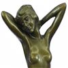 Image 2 : Nude Girl Model Sitting on Chair Bronze Sculpture