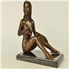 Image 4 : Lovely Girl Removing Top Bronze Statue